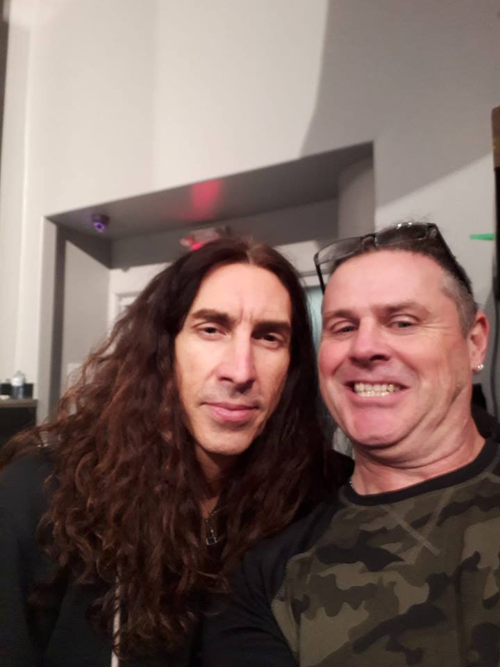 Hanging with Brent Woods, guitarist for Sebastian Bach in Peterborough after opening for them at The Venue.